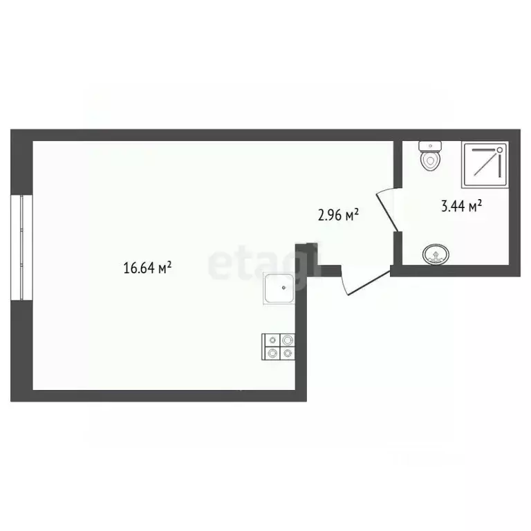 Студия Тюменская область, Тюмень Мелиораторов мкр, ул. Мелиораторов, ... - Фото 1