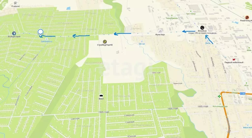 Участок в Южно-Сахалинск, СНТ Медик (404 м) - Фото 1