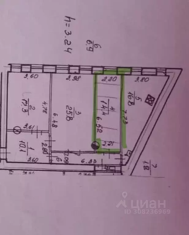 Комната Санкт-Петербург Большая Московская ул., 1-3 (14.4 м) - Фото 1