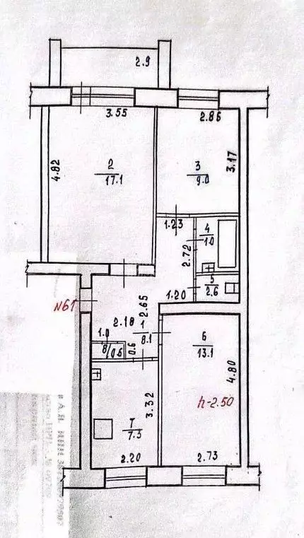 3-к кв. Забайкальский край, Чита пос. Аэропорт, Жилой Городок мкр, 14 ... - Фото 2