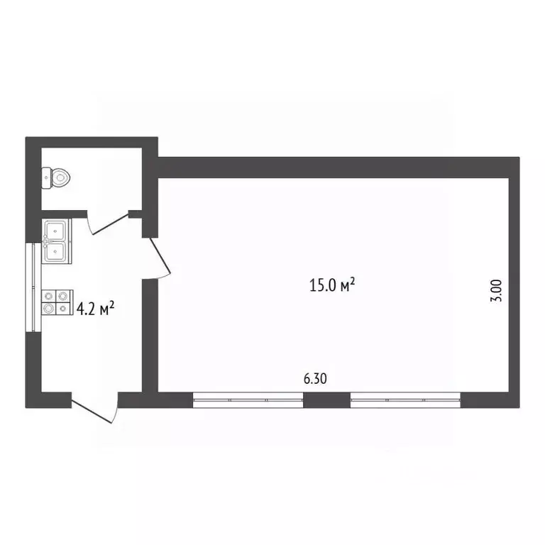 1-к кв. Крым, Ялта ул. Красноармейская, 38/29 (20.6 м) - Фото 2