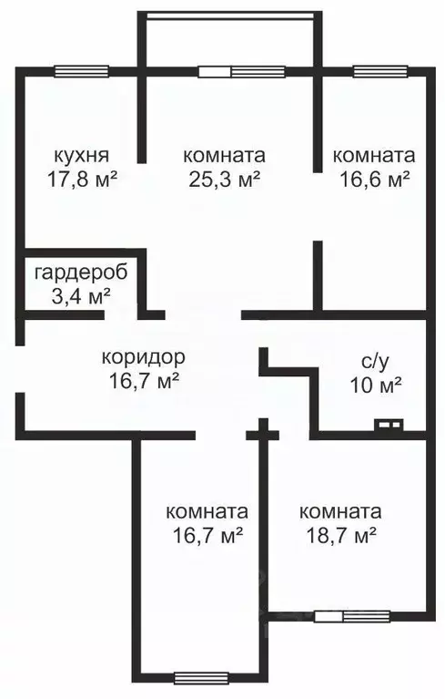 4-к кв. Челябинская область, Челябинск Кыштымская ул., 7А (120.6 м) - Фото 2