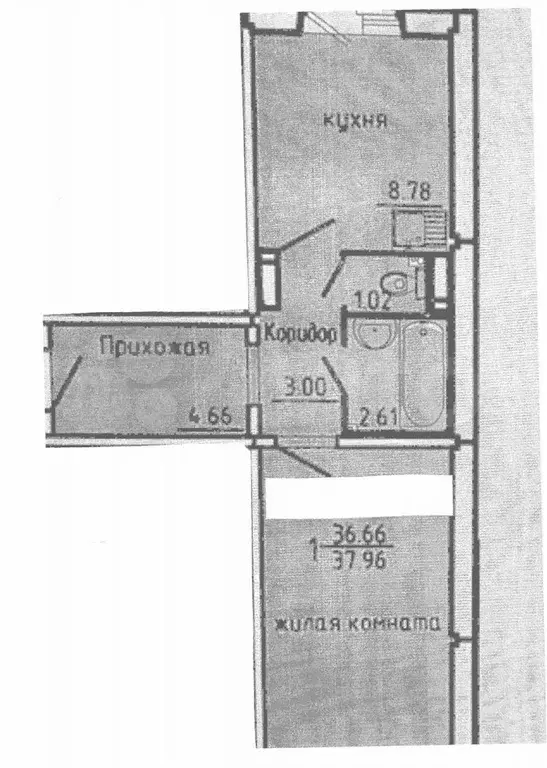 1-к. квартира, 36,7 м, 15/15 эт. - Фото 0