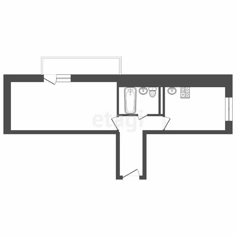 1-комнатная квартира: Ангарск, ул. Коминтерна (42.2 м) - Фото 0