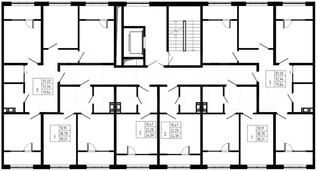 1-к. квартира, 38,2 м, 7/8 эт. - Фото 1