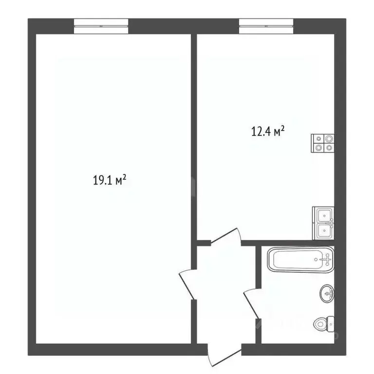 1-к кв. Тюменская область, Тюменский район, с. Онохино ул. Мира, 10 ... - Фото 1