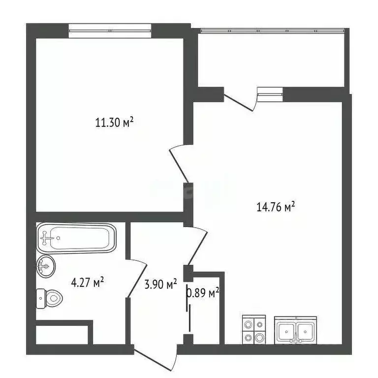 1-к кв. Санкт-Петербург ул. Пейзажная, 18к1 (35.0 м) - Фото 2