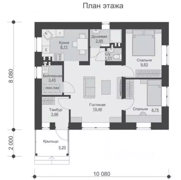 Дом в Ростовская область, Азов Азовский район, Мичуринец-1 СНТ,  (60 ... - Фото 1