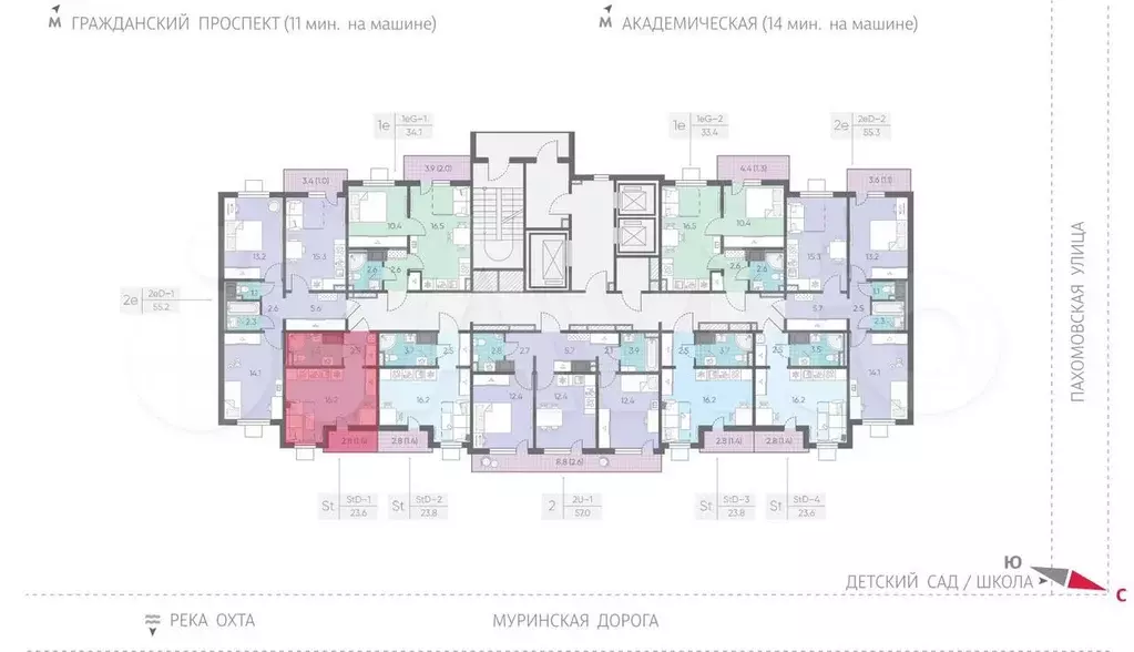 Квартира-студия, 23,6 м, 10/21 эт. - Фото 1
