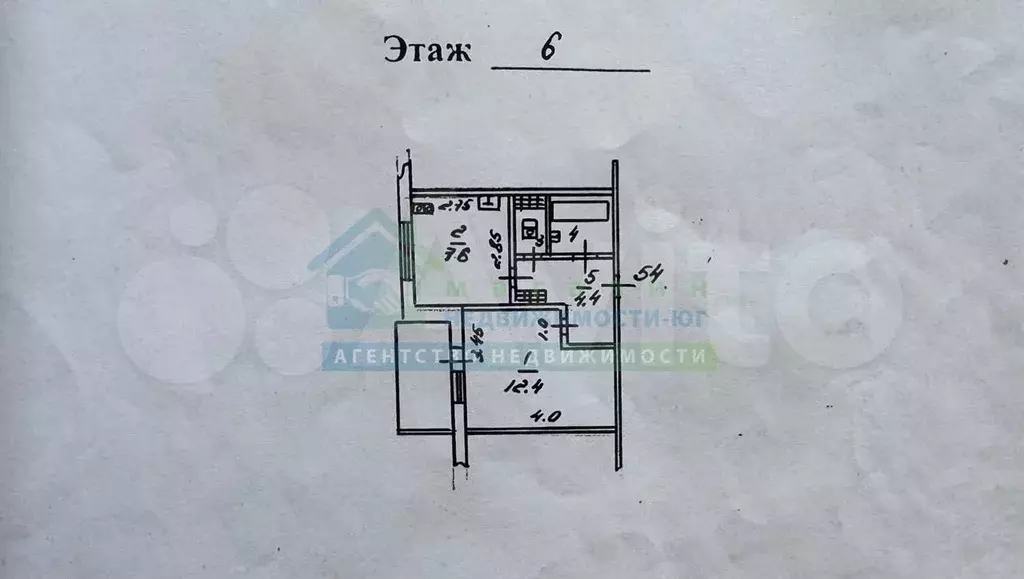 1-к. квартира, 30,5 м, 6/9 эт. - Фото 0