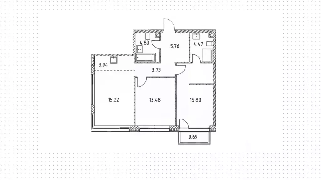 2-к кв. Москва Автозаводская ул., 23с931к3 (68.0 м) - Фото 1