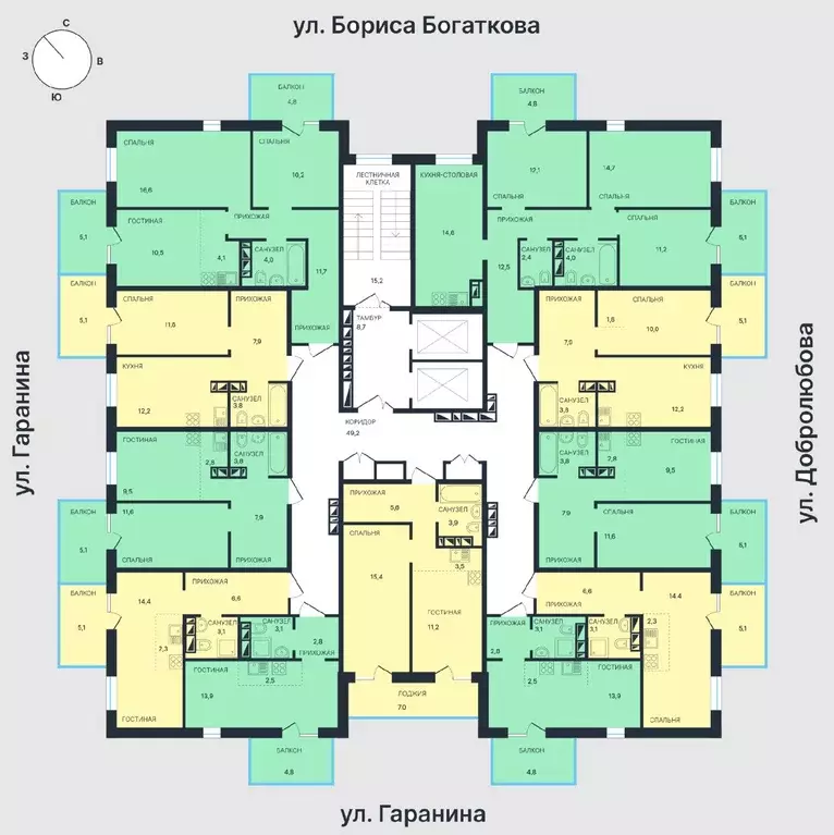 Студия Новосибирская область, Новосибирск ул. Гаранина, 45 (23.6 м) - Фото 1