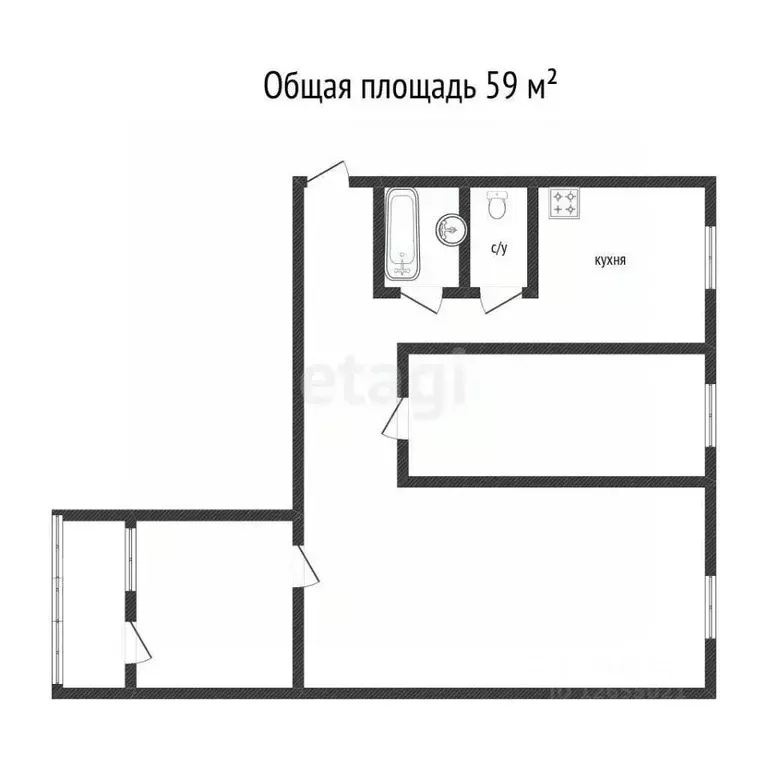 3-к кв. Костромская область, Кострома ул. Юрия Беленогова, 17 (59.0 м) - Фото 2