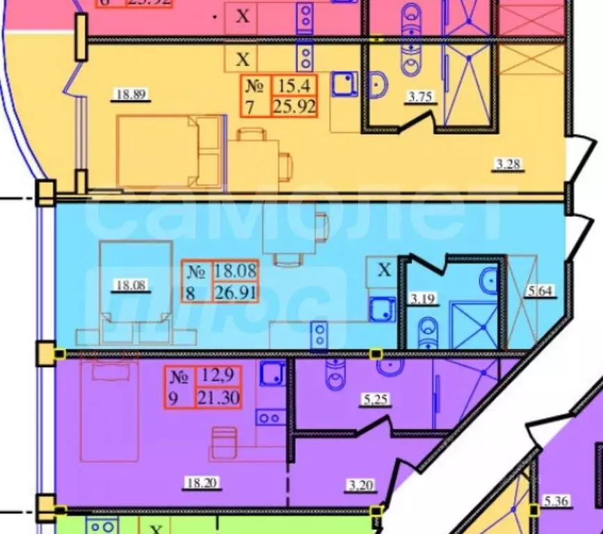 Студия Крым, Евпатория ул. Фрунзе, 20 (25.7 м) - Фото 2