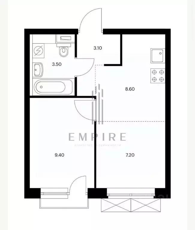 2-к кв. Москва проезд Стройкомбината, 1 (32.0 м) - Фото 1
