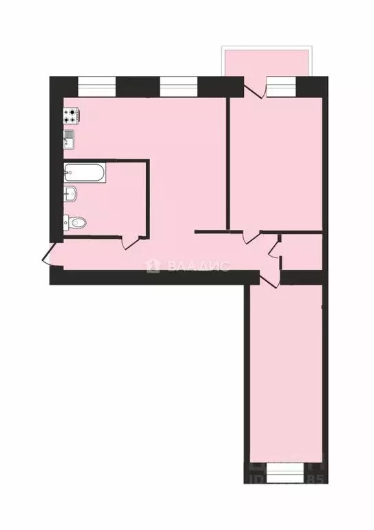 3-к кв. Владимирская область, Владимир Юбилейная ул., 58 (57.3 м) - Фото 2