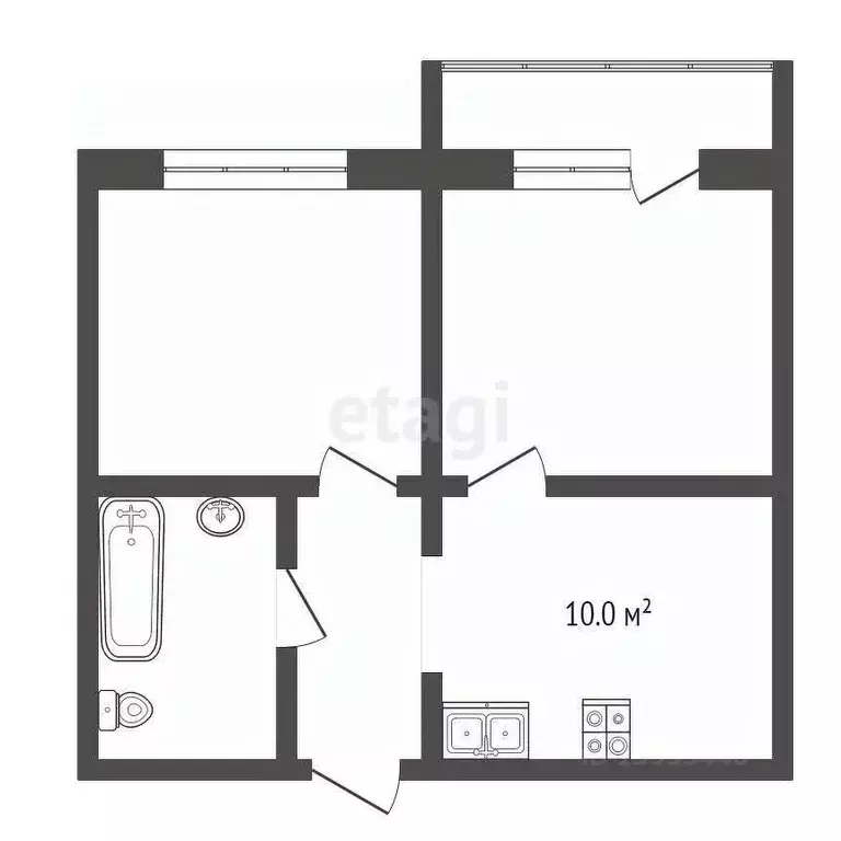 2-к кв. Тюменская область, Тюмень Широтная ул., 168к2 (42.2 м) - Фото 2