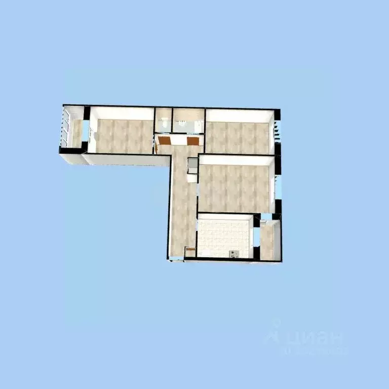 3-к кв. Башкортостан, Уфа ул. Адмирала Ушакова, 88/1 (67.0 м) - Фото 2