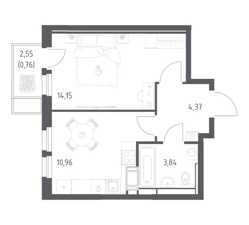 1-комнатная квартира: посёлок городского типа Путилково, ЖК Большое ... - Фото 1