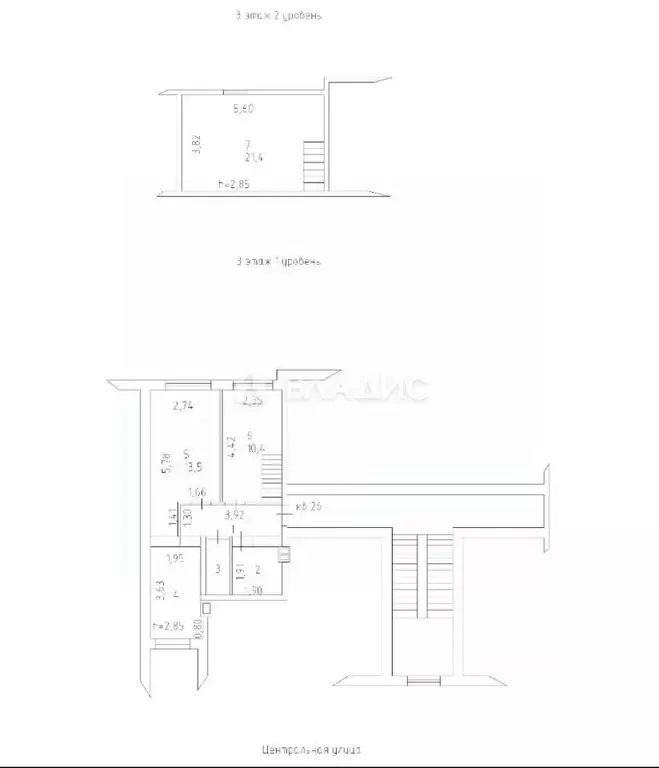2-к кв. Пензенская область, с. Бессоновка ул. Центральная, 2К/1 (63.3 ... - Фото 2