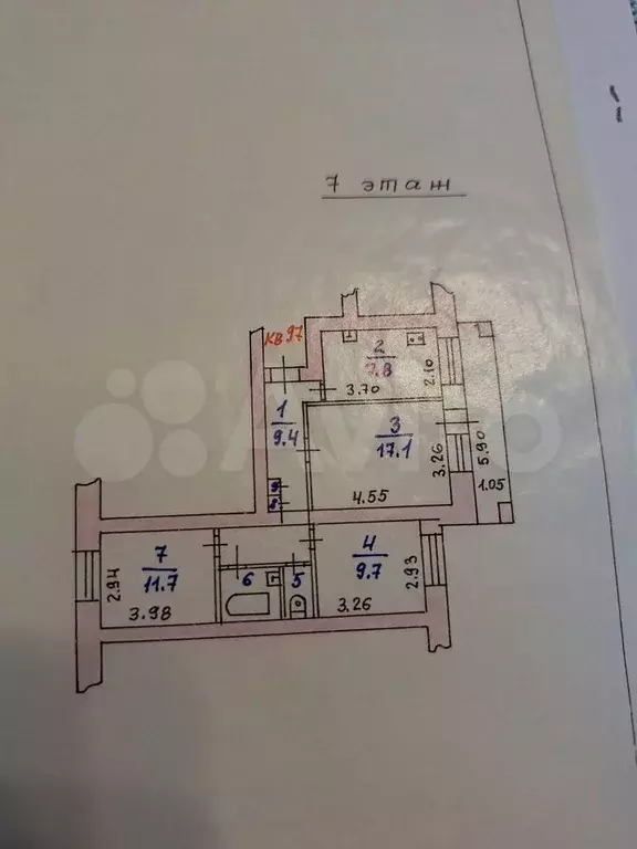 3-к. квартира, 63 м, 7/9 эт. - Фото 0