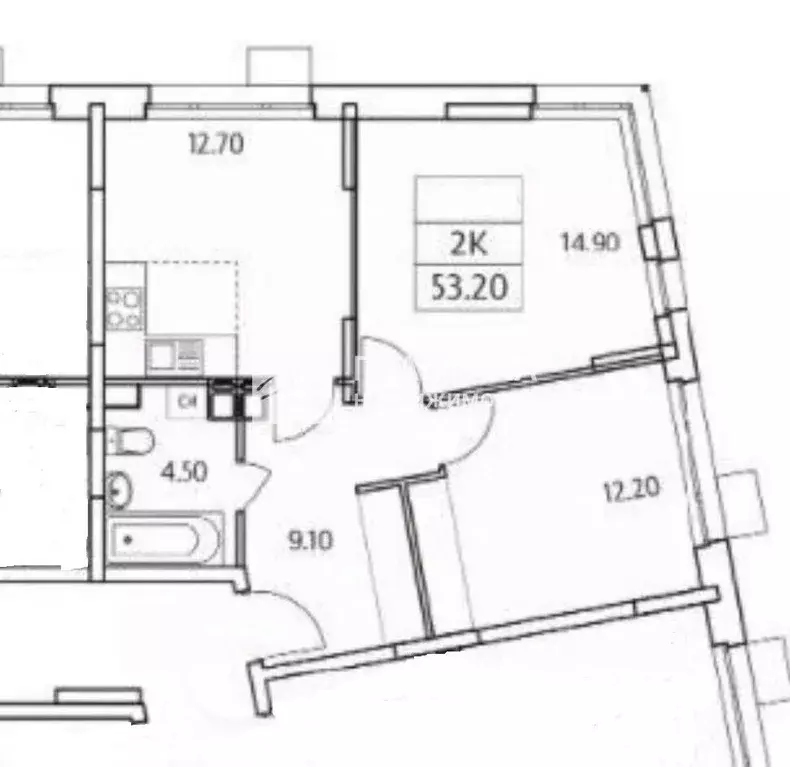 2-к кв. Московская область, Люберцы ул. Солнечная, 2 (53.2 м) - Фото 2