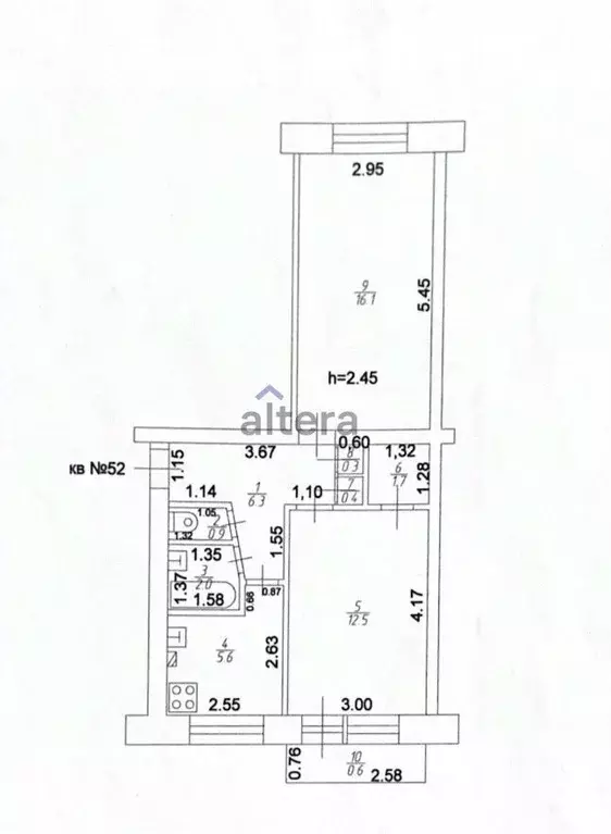 2-к кв. Татарстан, Казань Революционная ул., 49 (45.8 м) - Фото 2