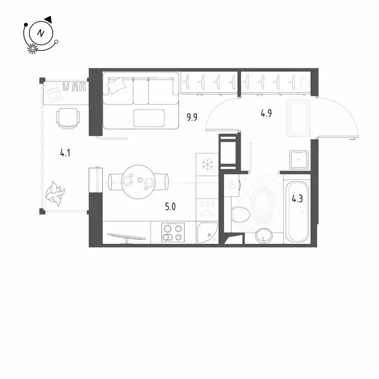 Квартира-студия: Шушары, Чудовская улица, 14к1 (25.3 м) - Фото 1
