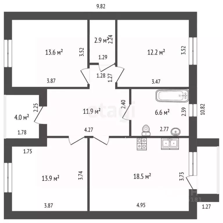 Дом в Краснодарский край, Кущевская ст-ца пер. Максима Горького (84 м) - Фото 1