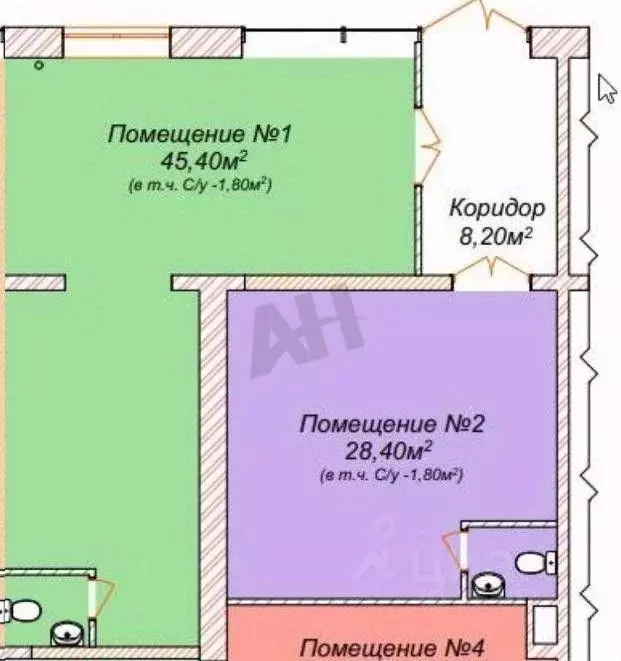 Помещение свободного назначения в Москва Березовая аллея, 19к2 (82 м) - Фото 1