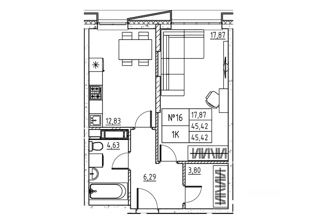 1-к кв. Московская область, Дубна ул. Понтекорво (45.42 м) - Фото 1