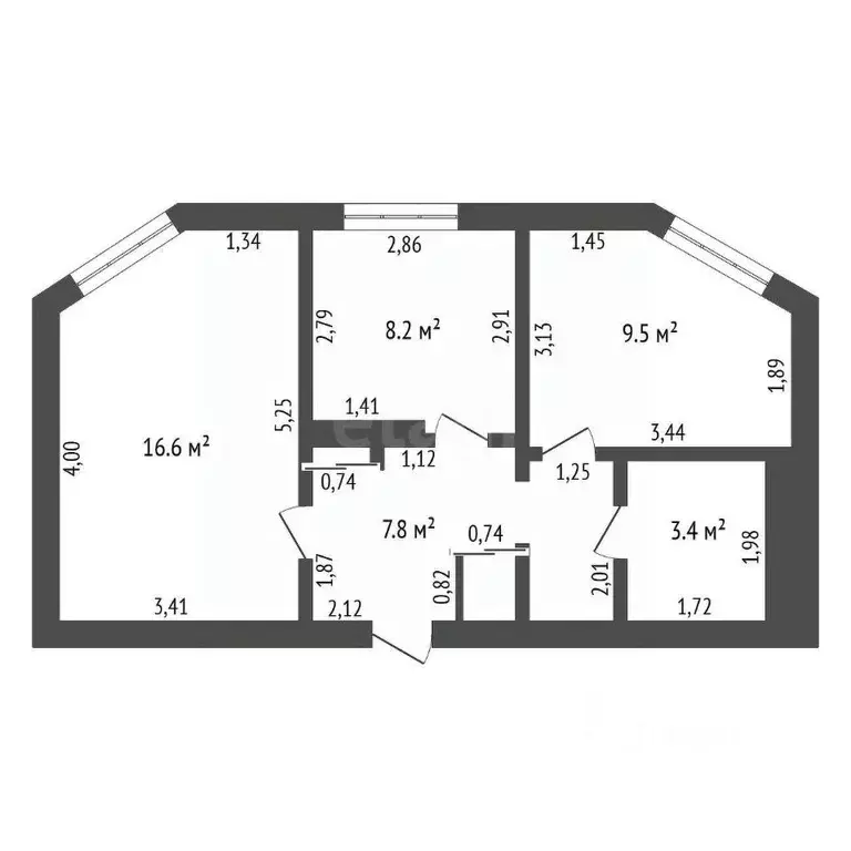 2-к кв. Амурская область, Шимановск 2-й мкр, 44 (46.1 м) - Фото 2