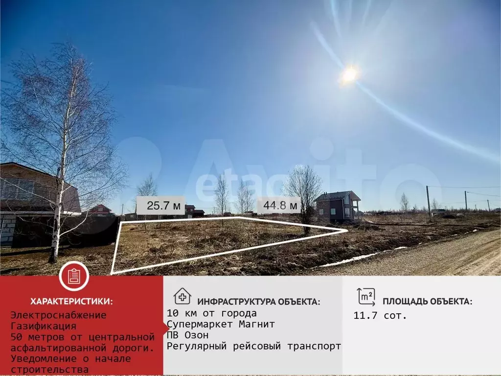Участок 11,7 сот. (ИЖС) - Фото 0
