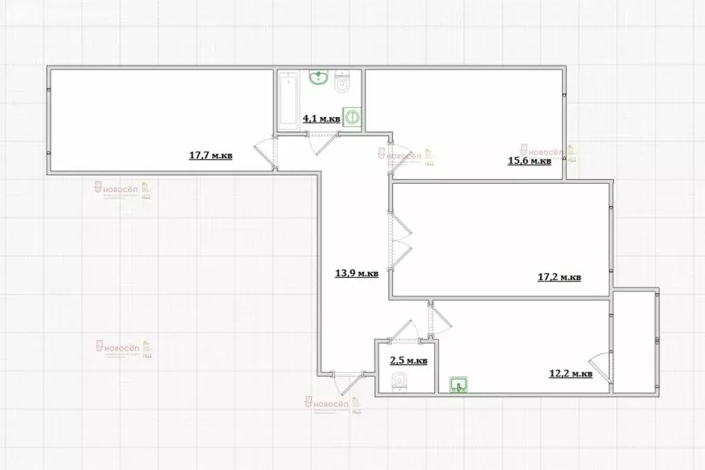 3-комнатная квартира: Екатеринбург, улица Рябинина, 31 (82.9 м) - Фото 1