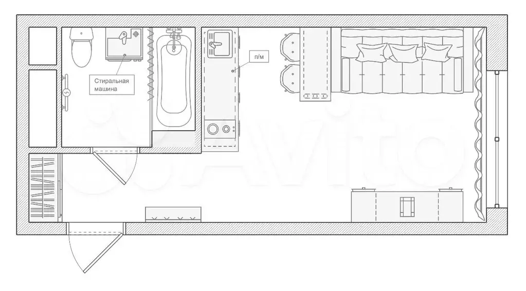 Квартира-студия, 22 м, 20/25 эт. - Фото 0