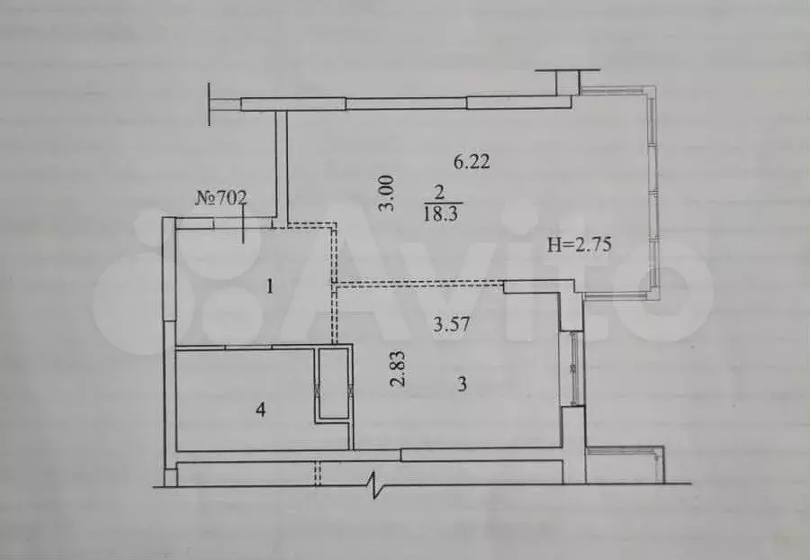 1-к. квартира, 38,4 м, 7/23 эт. - Фото 0