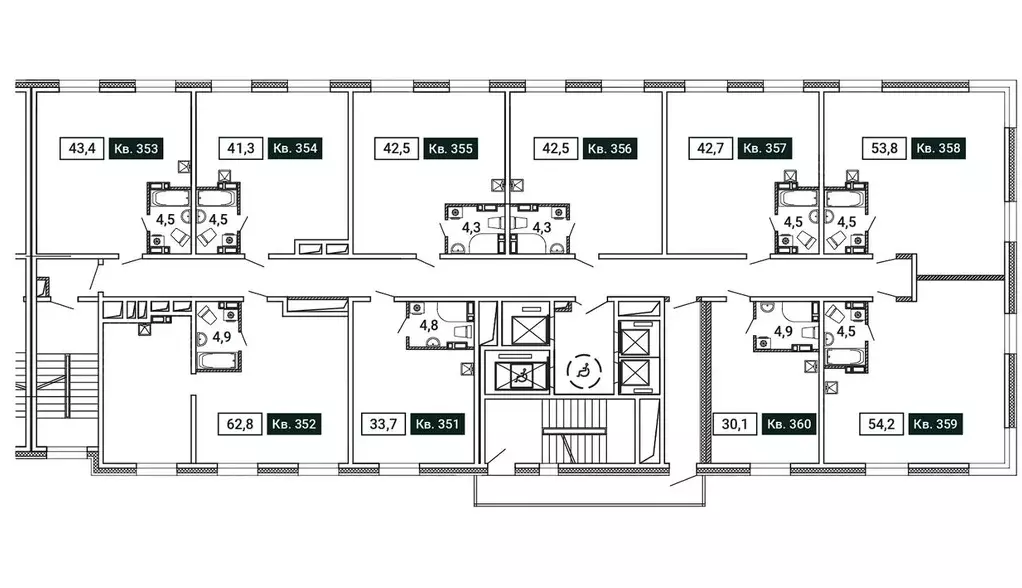 2-к кв. Приморский край, Владивосток Гринвуд жилой комплекс (42.5 м) - Фото 2