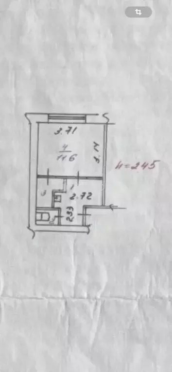 1-к кв. Кемеровская область, Новокузнецк ул. 13-й Микрорайон, 5 (18.5 ... - Фото 2