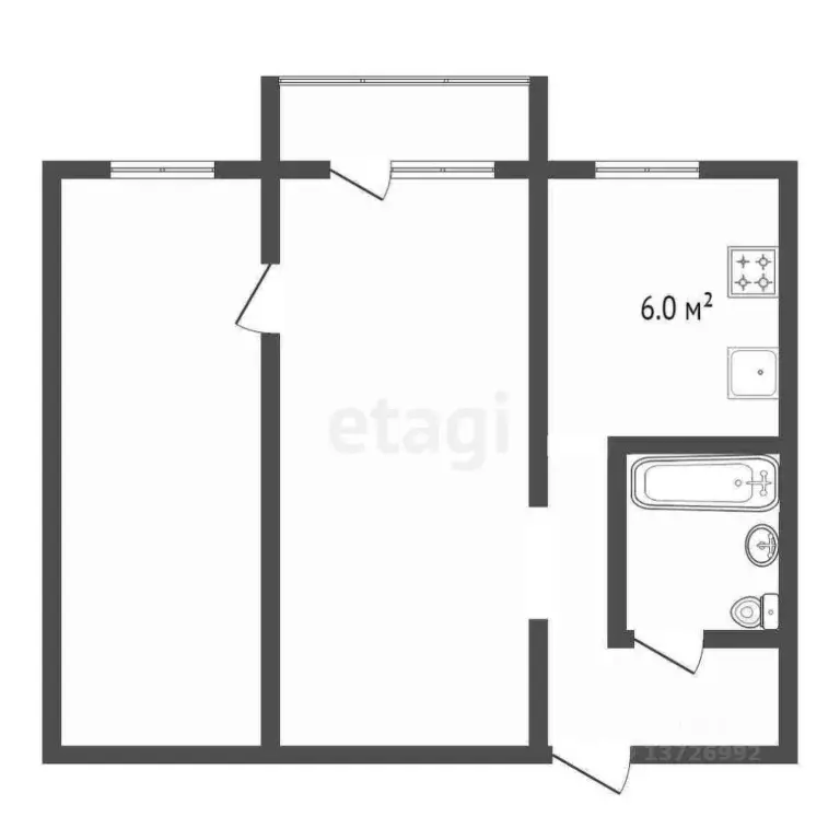 2-к кв. Саратовская область, Саратов Ипподромная ул., 8 (43.8 м) - Фото 1