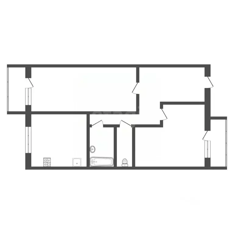 2-к кв. Тульская область, Тула Староникитская ул., 90 (58.3 м) - Фото 2
