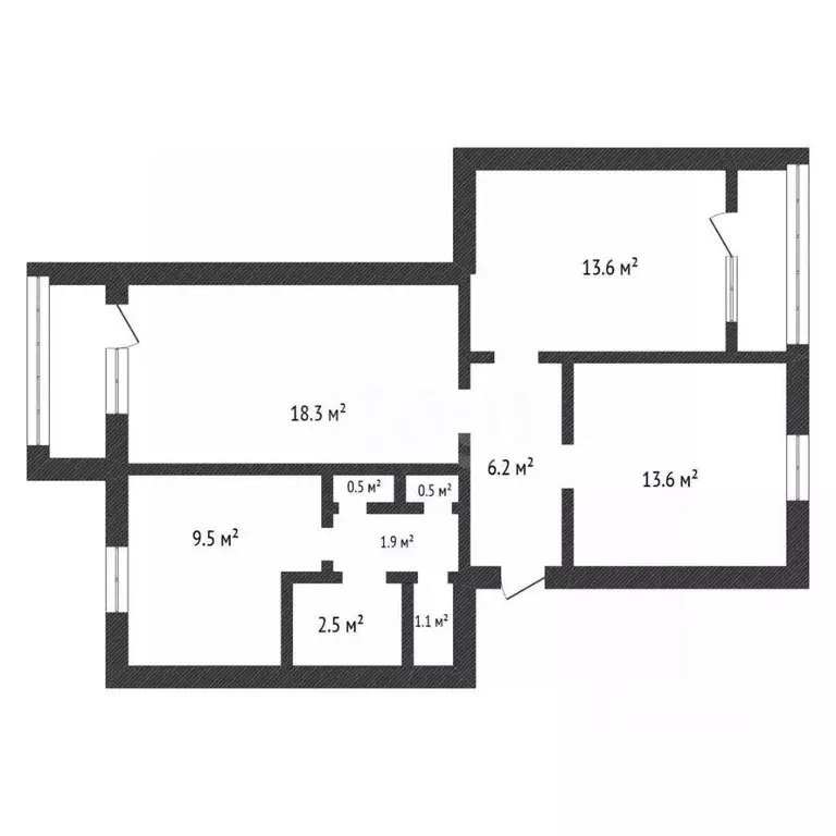 3-к кв. Воронежская область, Хохольский район, Петинское с/пос, пос. ... - Фото 2