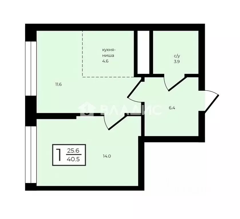 2-к кв. Московская область, Долгопрудный Парковая ул., 42 (40.5 м) - Фото 2
