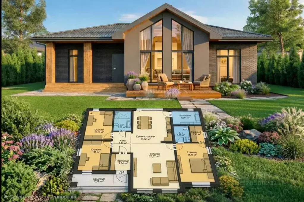 Коттедж в Башкортостан, Уфимский район, Таптыковский сельсовет, с. ... - Фото 1