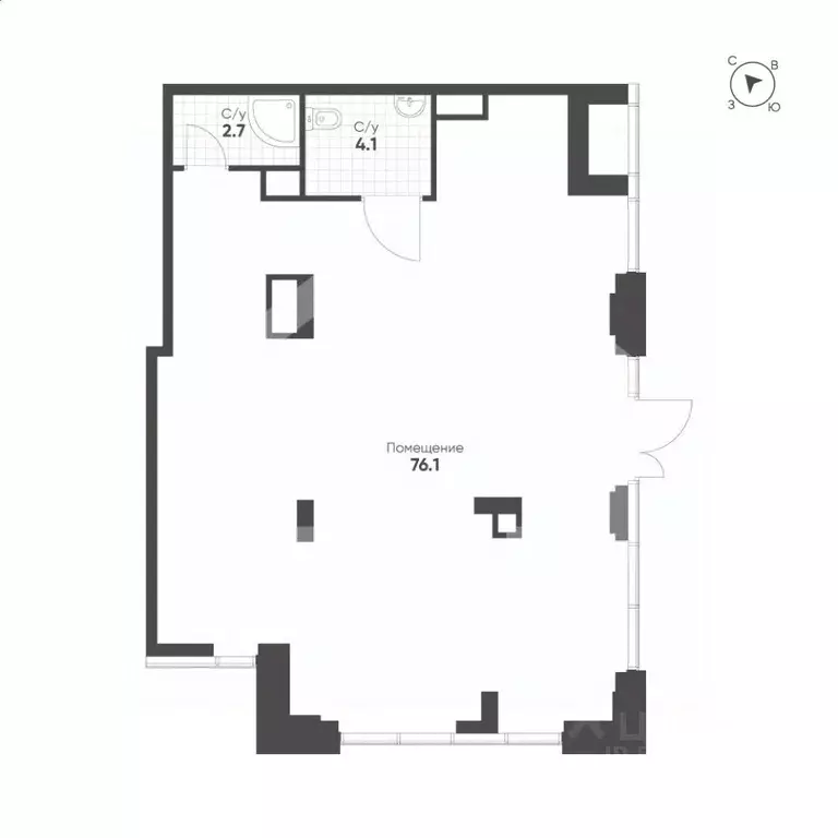 Торговая площадь в Москва 4-я оч., Шагал жилой комплекс, 3.3 (83 м) - Фото 2