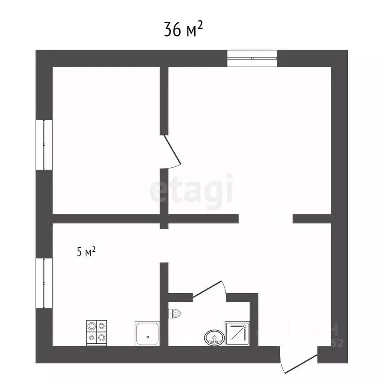 2-к кв. Ставропольский край, Кисловодск ул. 8 Марта (36.0 м) - Фото 1