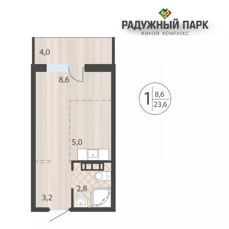 1-к кв. Иркутская область, Иркутск ул. Костычева (23.6 м) - Фото 0