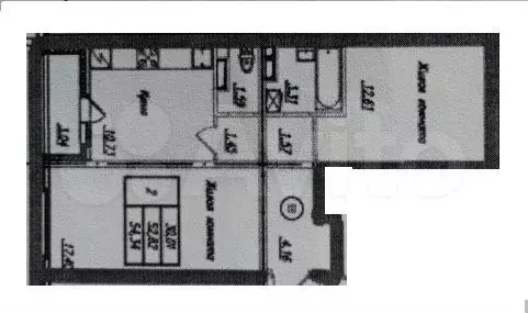 2-к. квартира, 53,5 м, 9/9 эт. - Фото 0