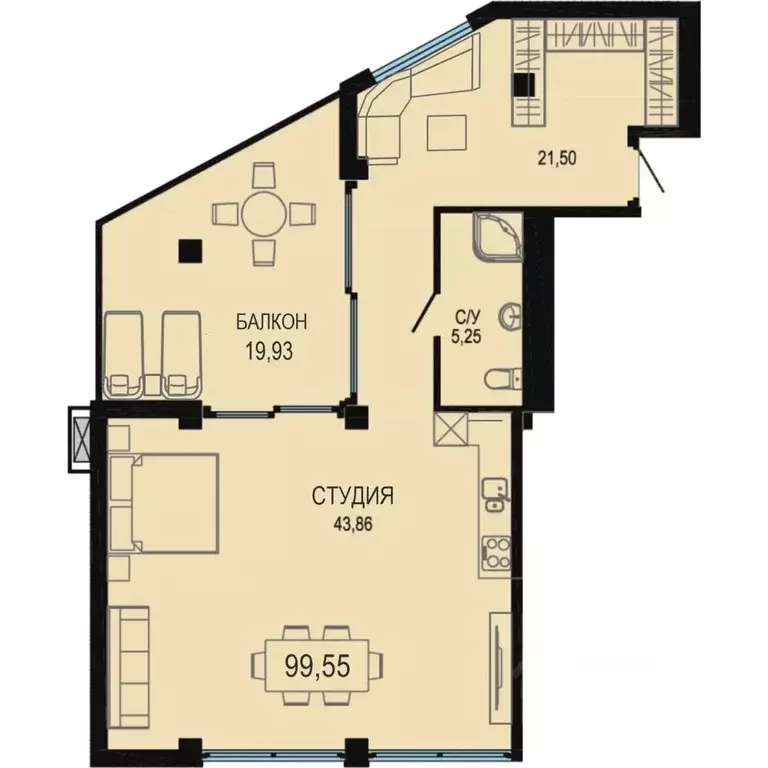 1-к кв. Севастополь ул. Пляж Омега, 39с1 (99.55 м) - Фото 2