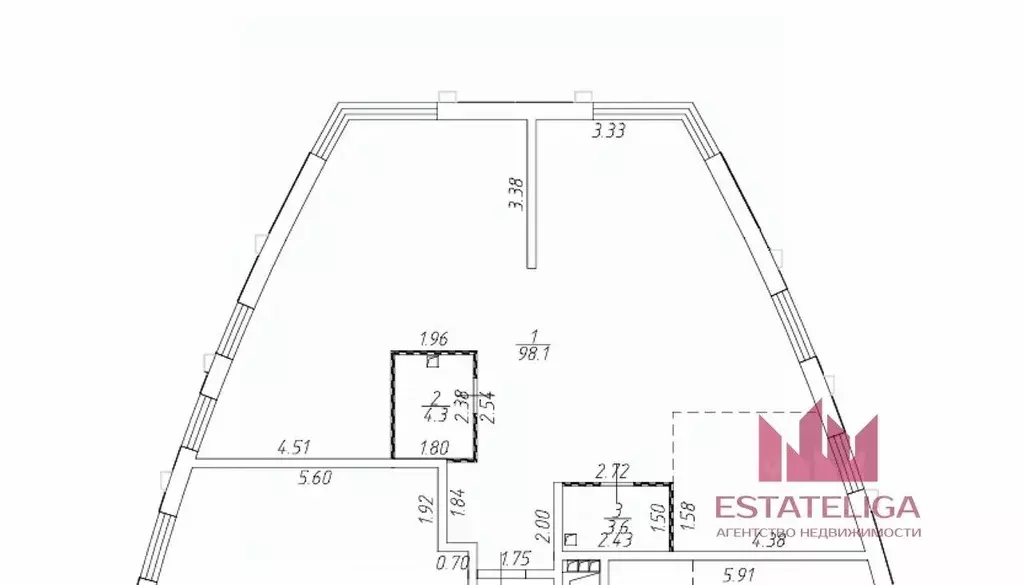 3-к кв. Москва ул. Лобачевского, 120к1 (106.0 м) - Фото 0