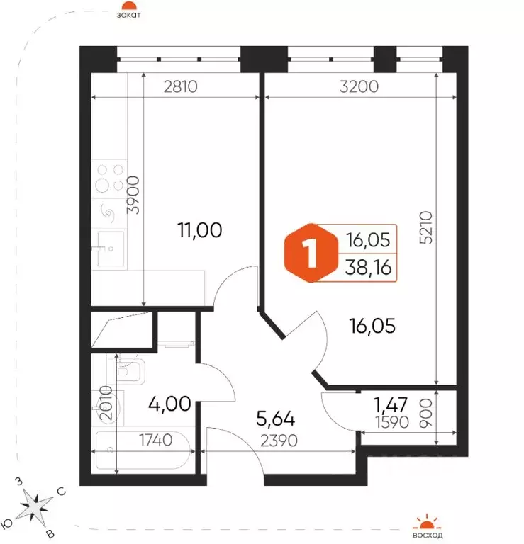 1-к кв. Московская область, Дмитровский муниципальный округ, ... - Фото 1